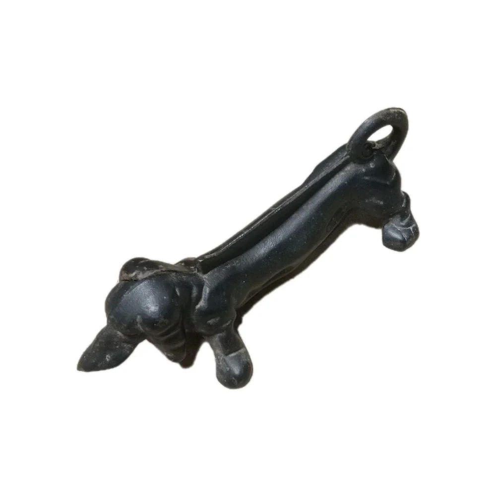 Cast Iron Dachshund Dog Vtg Wienerdog Boot Scraper Figurine 13